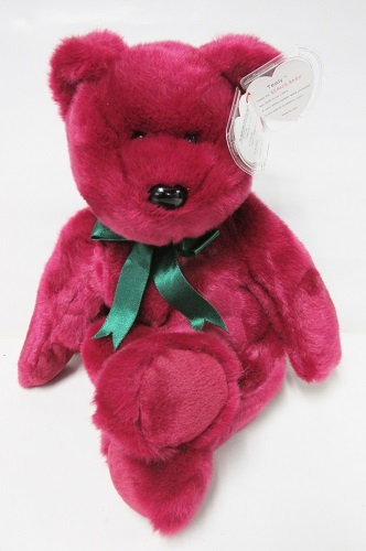 Teddy the Cranberry Bear - Ty Beanie Buddy<br>(Click on picture for full details)<br>